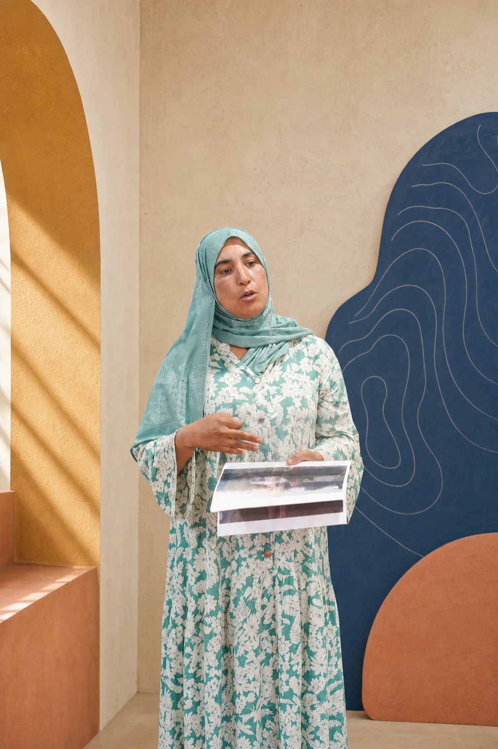 مشاركة تعرض فكرتها خلال ورشة لريادة الأعمال بجمعية AIDECA